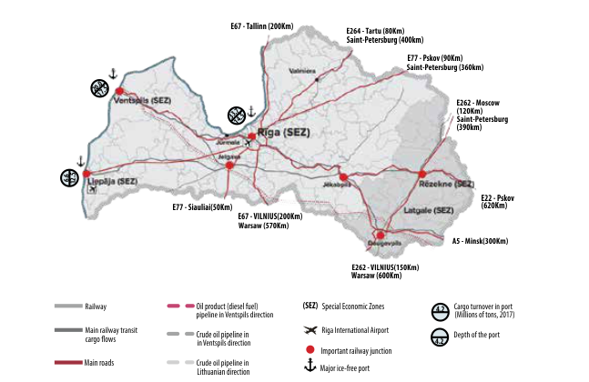 Latvia Map | Maritime Gateway - South Asias Premier Shipping and Logistics News Portal