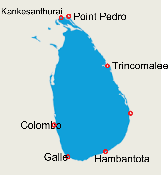 Sri Lanka-map | Maritime Gateway - South Asias Premier Shipping and Logistics News Portal