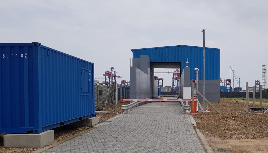 Drive through container scanner at BMCT Maritime Gateway South Asia’s Premier Shipping and