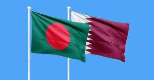 Bangladesh Qatar flags