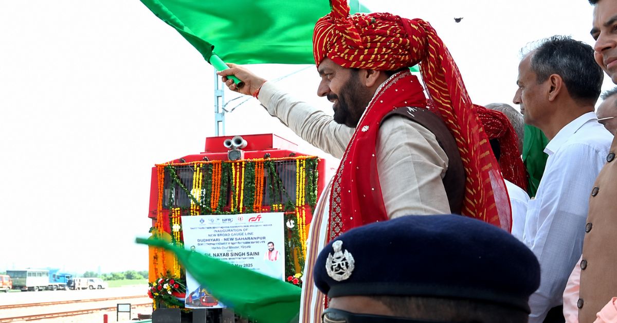 Haryana CM flags off first goods train