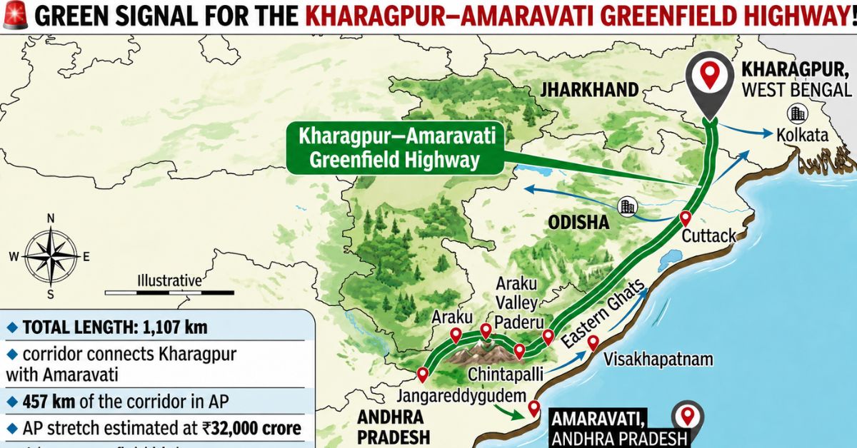 Andhra Pradesh route for Kharagpur-Amaravati high-speed road corridor