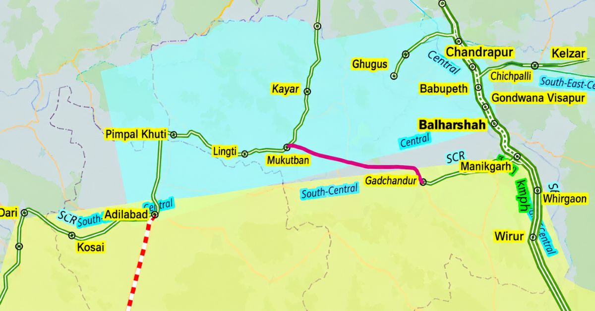 Adilabad's Mukutban-Gadchandur rail line
