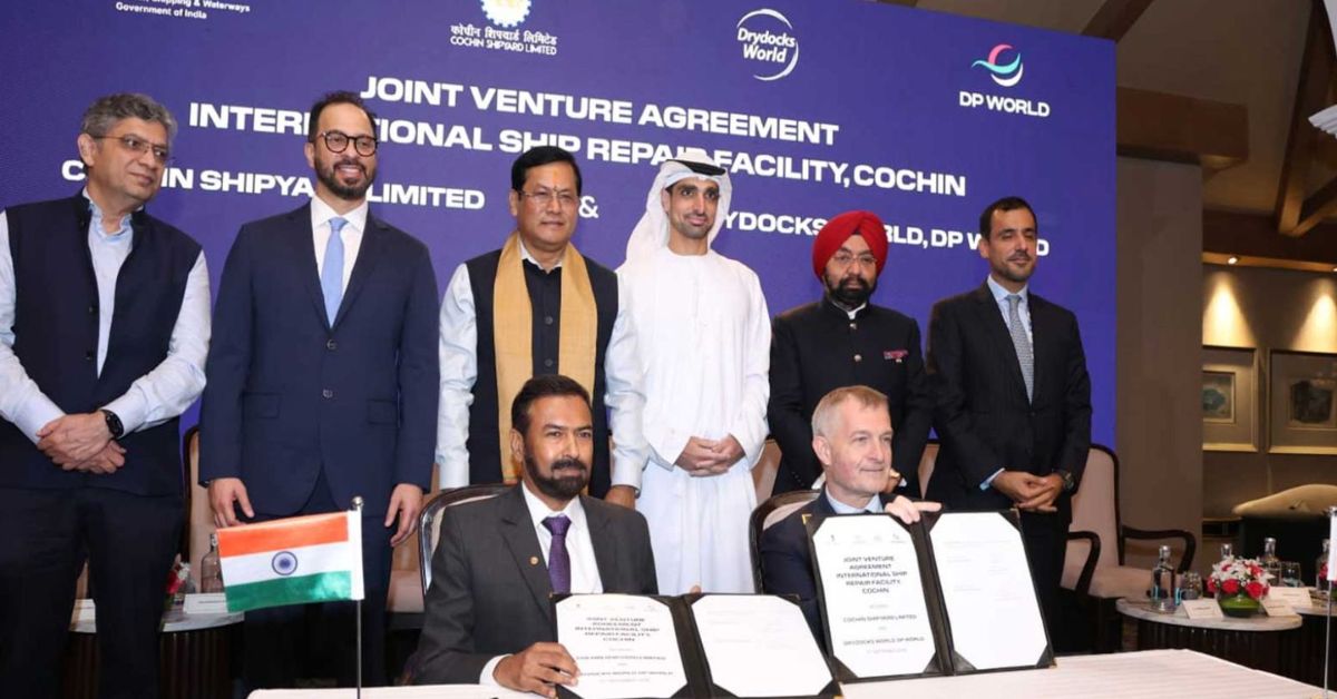 DP World's Drydocks World and Cochin Shipyard sign