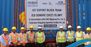 J M Baxi launches inaugural Delhi-Nhava Sheva rail service
