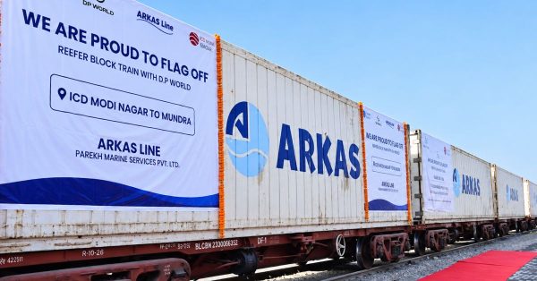 Arkas reefer block train connects Modinagar with Mundra