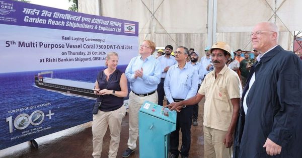 GRSE German Fifth Cargo Keel Laying