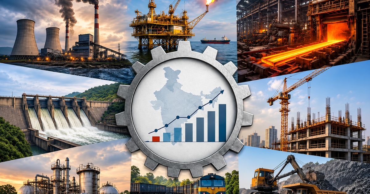 India Core Sector Growth Reaches 7.9% as Coal and Refinery Output Strengthen