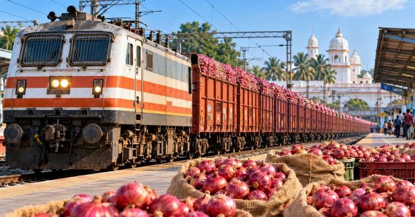 Kanda Express Extends to Tripura with 440-Tonne Onion Consignment